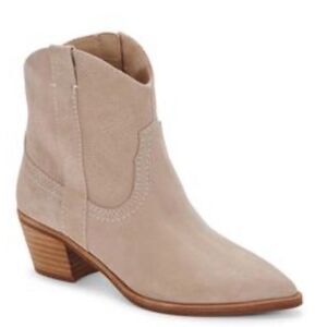 Dolce Vita Beige Suede Ankle Bootie